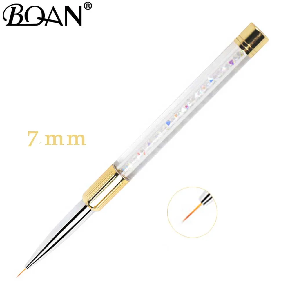 BQAN 1 шт., кристальная ручка, 7 мм/11 мм, кисть для рисования, кисть для рисования, ручка для гель-лака, Кристальные маникюрные инструменты для ногтей - Цвет: 7mm