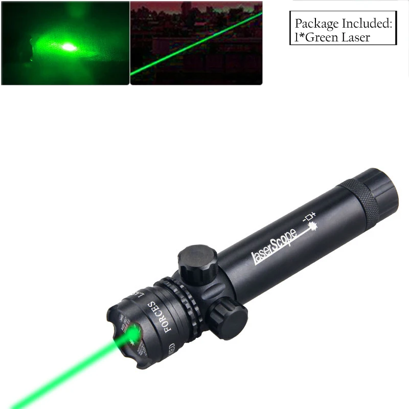 Adjustable 1mw Hunting Green Laser Sight Scope & Pressure Switch Mount Rail 20mm 