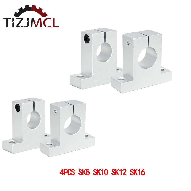 

4PCS SK8 SK10 SK12 SK16 SK20 Linear Bearing Rail Linear Shaft Support Linear Rod For CNC Router 3D Printer Accessories