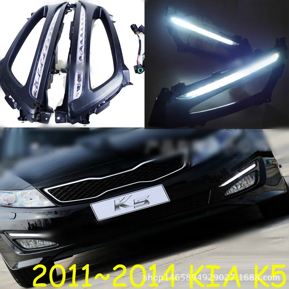 

Car Flashing 1 Set Car LED For Kia Optima K5 2011 2012 2013 2014 DRL Daytime Running Light Daylight With Yellow Turn Signal