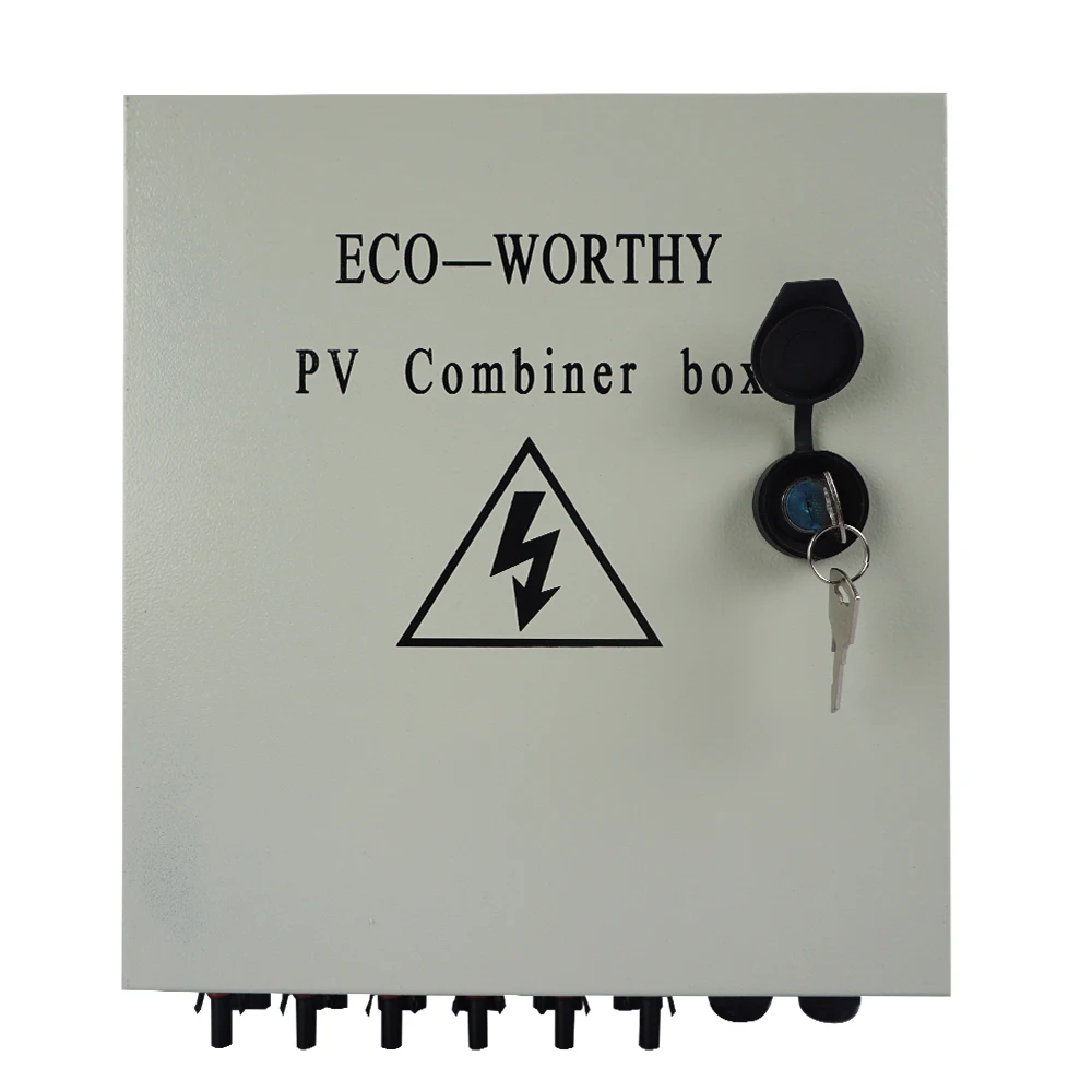 ECO-WORTHY солнечный PV Combiner Box 6 струн 10A выключатель высокое напряжение защиты для Solarmodule