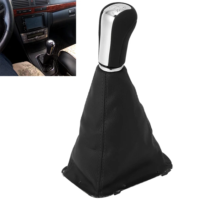 Pommeau de levier de vitesse en cuir chromé à 5 vitesses GaClaBoot pour  Toyota CorTrust1998-2009, pommeau de levier de vitesse de style de voiture  - AliExpress