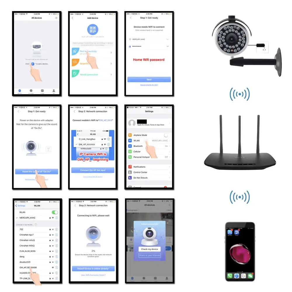 IP камера видеонаблюдения 1080p 2 мп HD wi fi ик|Камеры видеонаблюдения| |
