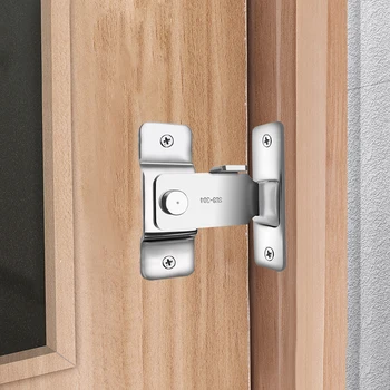 

Stainless Steel Hasp Latch Lock Door Lock Furniture Right Angle Sliding Hardware for Household Bedroom Decoration