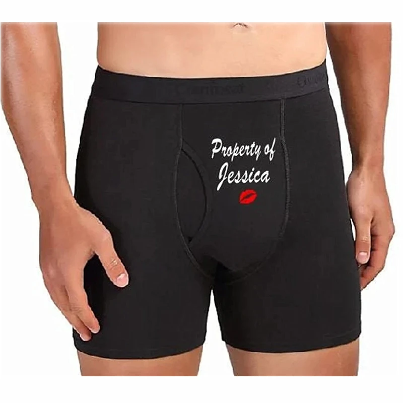 Custom Boxer Briefs - Property Of - Funny Boxer Briefs - Christmas Gifts, Valentine's  Day Gifts For Him - Sexy Underwear For Him - Party Favors - AliExpress