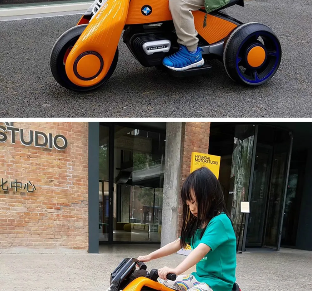 Детский Электрический мотоцикл двойной привод трицикл перезаряжаемая езда на игрушечном автомобиле motos electronas