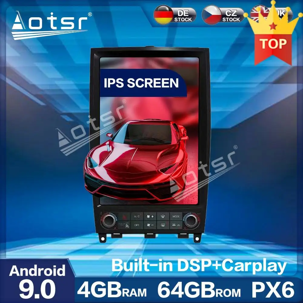 Вертикальный автомобильный радиоплеер aports Tesla PX6 Android 9 0 CARPLAY Автомобильный