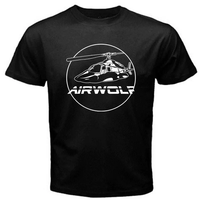 Тренд мужская обычная футболка с круглым вырезом Airwolf 1 Santini Hawke 80's Tv Винтажная