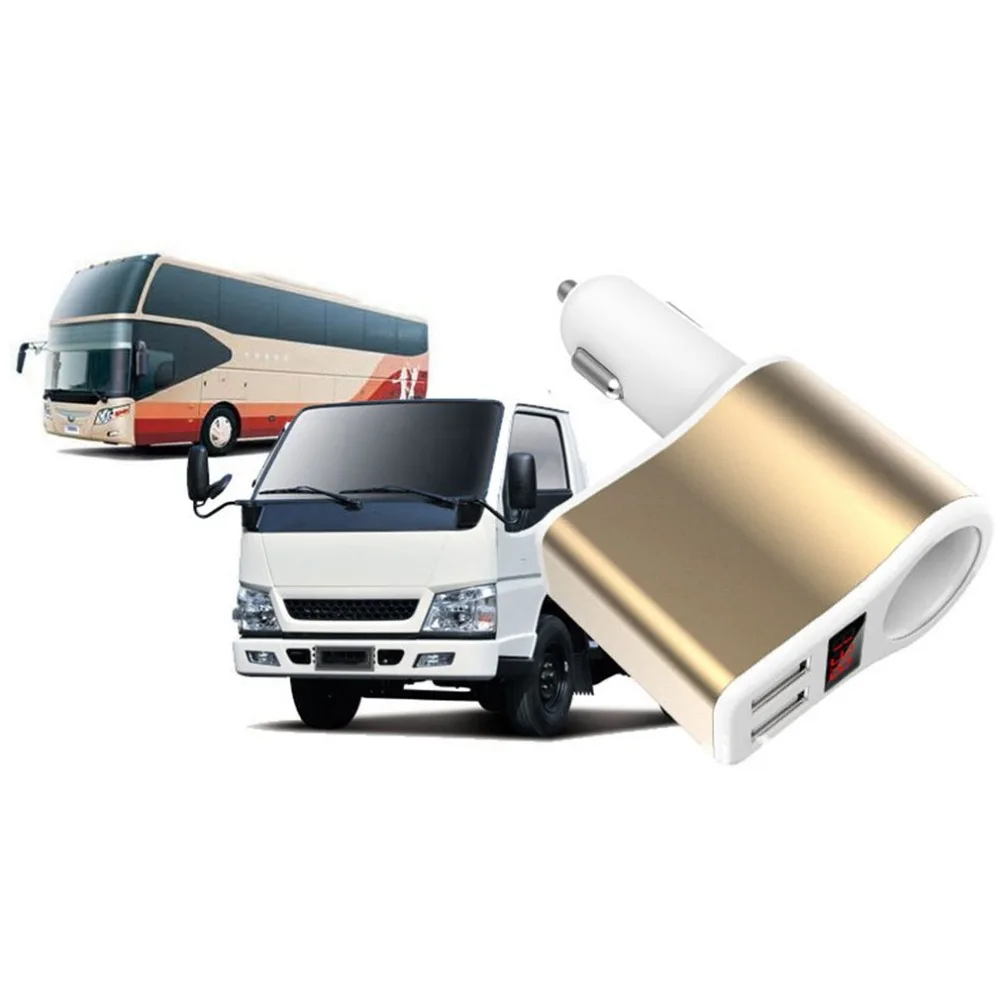 Автомобильный Зарядное устройство прикуриватель 2-Порты USB Зарядное устройство 2.1A Универсальное зарядное устройство