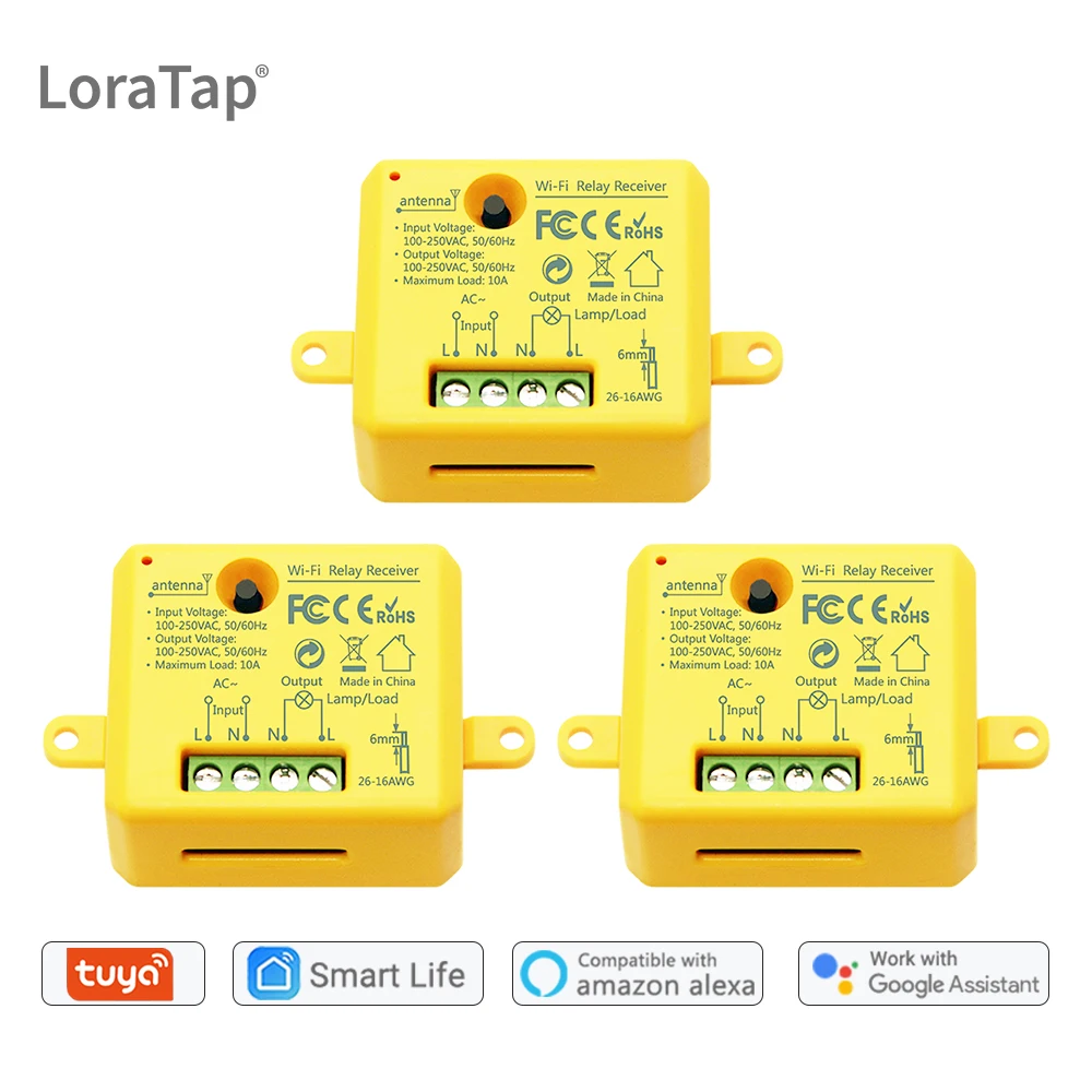 3 pieces Tuya Smart Life WiFi переключатель релейный разъем модуль с супер функцией синхронизации google Home Alexa Echo DIY умный дом автоматизация - Цвет: 3 pieces