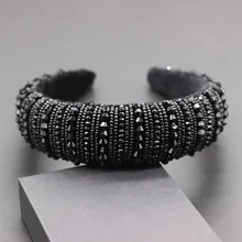 Сетчатая кристальная Геометрическая повязка на голову, новая мода, темперамент, головная повязка, звезда с тем же абзацем, роскошная кристальная повязка на голову 699