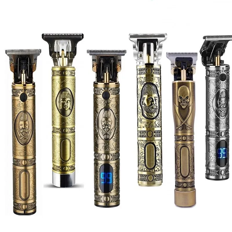 Buen valor Maquinilla de cortar el pelo recargable por USB para hombre, Afeitadora eléctrica inalámbrica de esqueleto, Máquina para cortar cabello de barbero, 0mm JlwjeEOkzGy