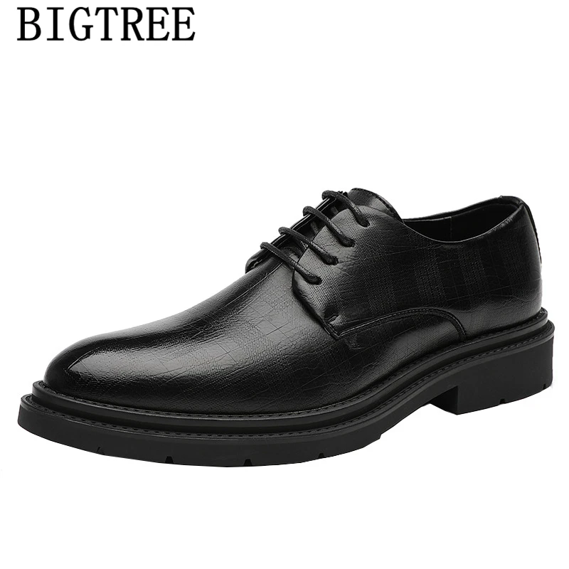 Формальные туфли мужские классические туфли-оксфорды для мужчин коричневые