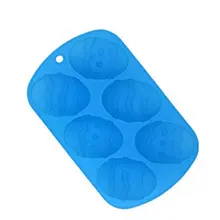 6 пасхальных яиц силиконовые формы шоколада в форме яйца помадки формы мыла конфеты бар украшения торта инструменты