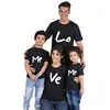 family matching clothes mother father daughter son kids baby T-shirt Parent-child Red Letter Print T-shirt Short Sleeve Tops ► Photo 3/5