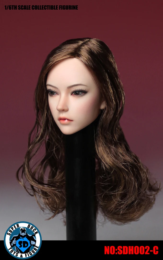 SUPERDUCK 1/6 Female Head Sculpt SDH002B with PHICEN Seamless Figure Doll Set 