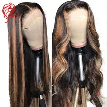 Hesperis 13x6 парик на кружеве волнистые светлые человеческие волосы парики предварительно выщипанные бразильские волосы remy Плотность 130-180