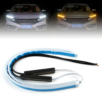 

Lamp Signal Light Strip 2pcs 60CM Slim Sequential Flexible LED IP68 Replacement