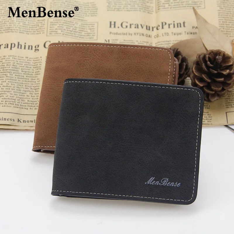 

MenBense Wallet Men Matte Texture Slim Small Wallet Coin Purse Clutch Bag Designer Wallets Money Bags Luxury Mini Purses