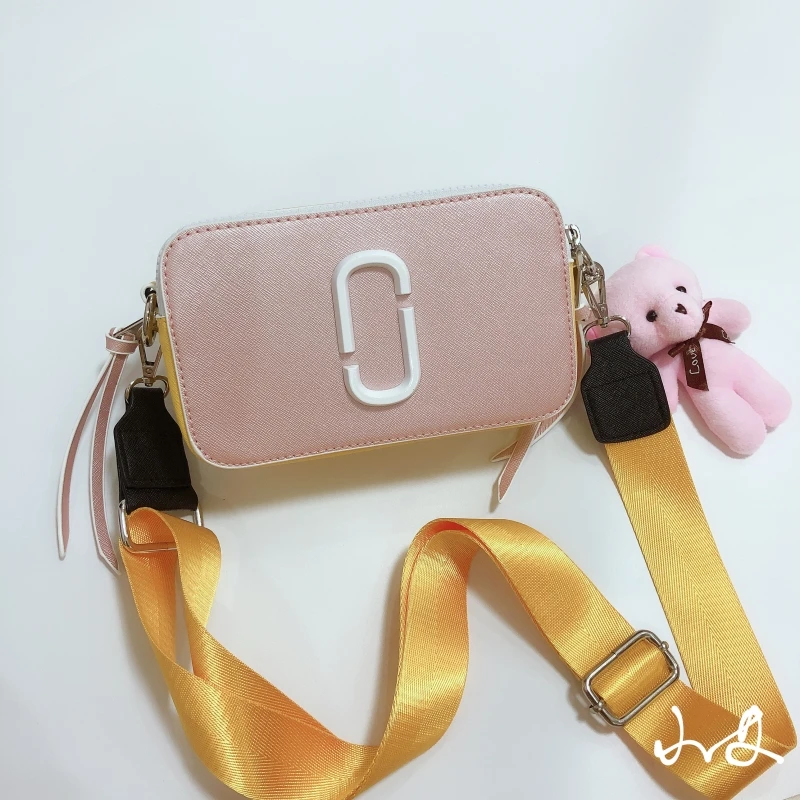 

2019 New High quality brand bag designer leather camera purse and handbags small flap satchels wide strap clutch Shoulder tote