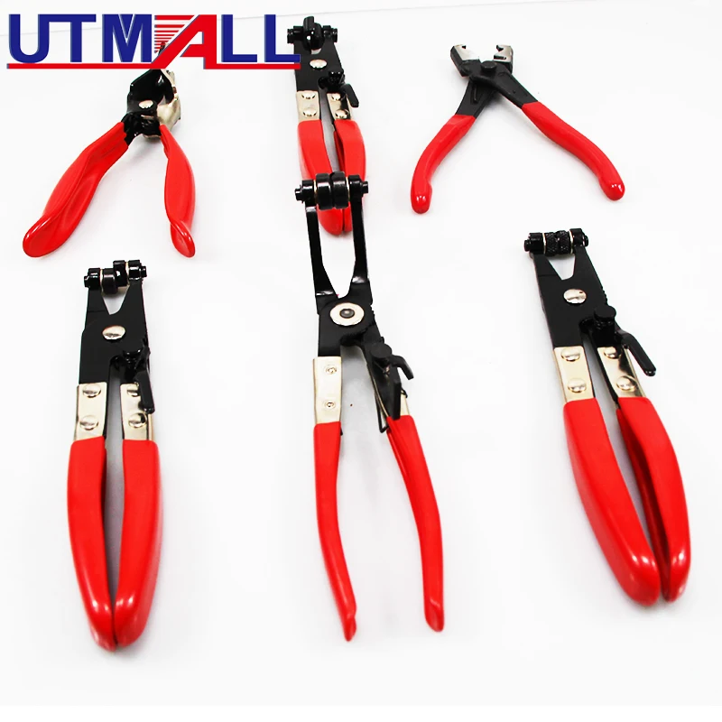 Auto Hose Clamp Ring Plier Set 9Pcs Flexible Wire Cable Bend Type Remover Oil Seal Screwdriver Car Repairing Tools