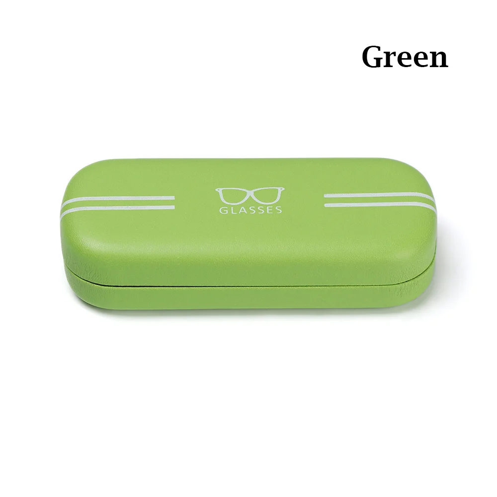 green Новая мода для мужчин, женщин, детей, коробка для очков, яркие цвета, твердая оправа, чехол для очков, портативная дорожная упаковка, аксессуары для очков - Цвет: green