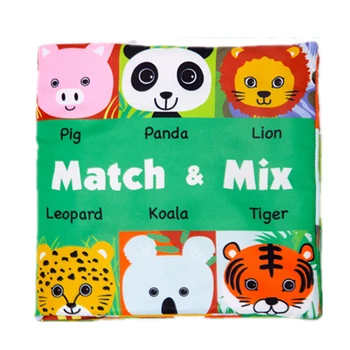 

Baby Early Education Enlightenment Animal Face Pairing Cloth Book Tearing Rotten Baby Toy Cognitive Stereo Toy Cloth Book