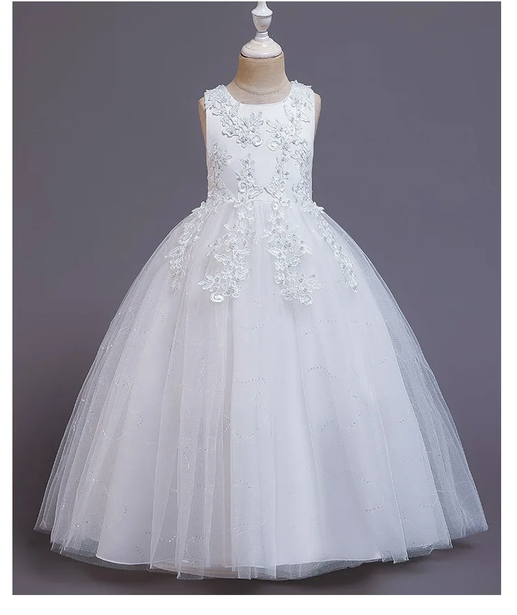 Kids Dresses For Girls Lace Dress Embroidered Gown Princess Clothes Children Formal Evening Party Flower Girls Wedding Vestidois beautiful baby dresses