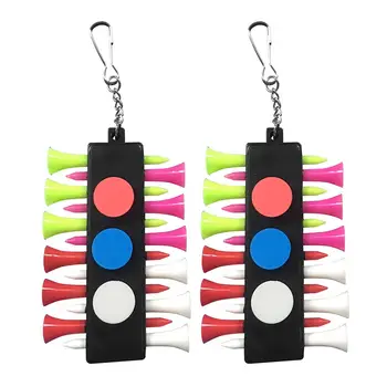 

Portable 12 Golf Tees Cushion Top Ball Holder ABS Carrier Training Accessories