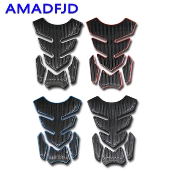 

AMADFJD Fish bone Tank sticker motorcycle Fashion Universal 3d Waterproof Carbon Fiber Tank pad Modified accessories Decals