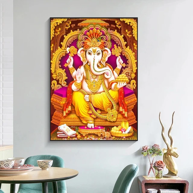 Tableau Ganesh doré