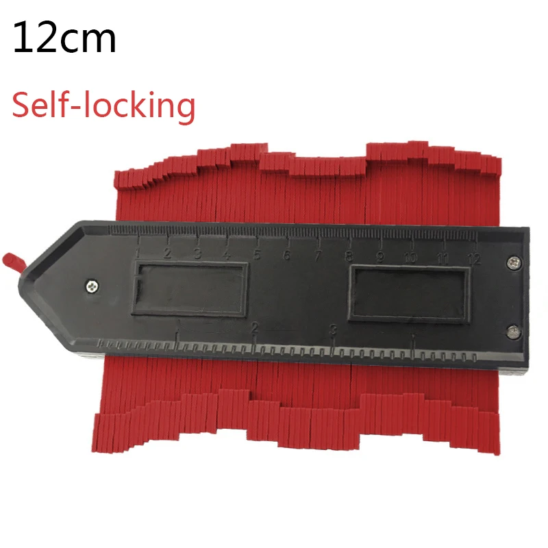 12cm self locking Новейший многофункциональный контурный профиль калибровочный плиточный ламинат кромка формирующая деревянная измерительная линейка ABS контурный манометр дубликатор - Цвет: 12cm self locking