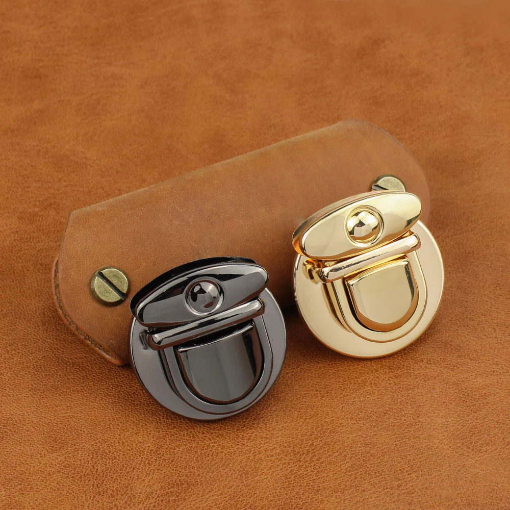 Hebilla de bloqueo de giro para mujer, accesorio para bolsos, bolso de hombro, artesanal, cierre de bloqueo, 10 uds.