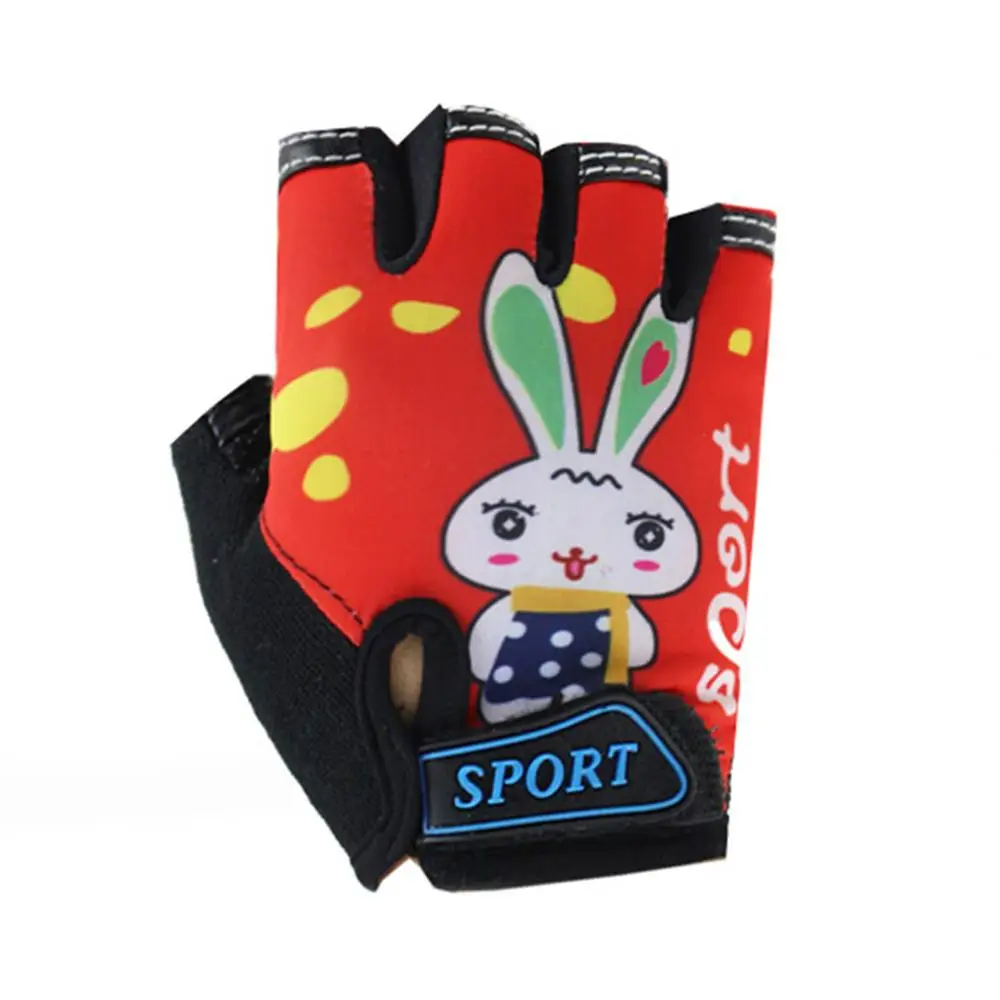 Детские перчатки велосипедные перчатки для горного велосипеда-противоскользящие детские солнцезащитные нескользящие для спорта на открытом воздухе A1 - Цвет: Красный