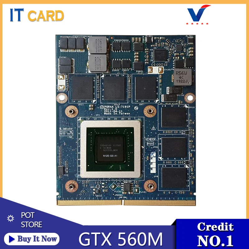 GTX560M GTX 560M GDDR5 1.5GB N12E-GS-A1 Video