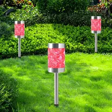 2 шт. светодиодный солнечные, из земли огни Светодиодный газон лампы на солнечных батареях Спайк Водонепроницаемый открытый сад дома двор Декор огни