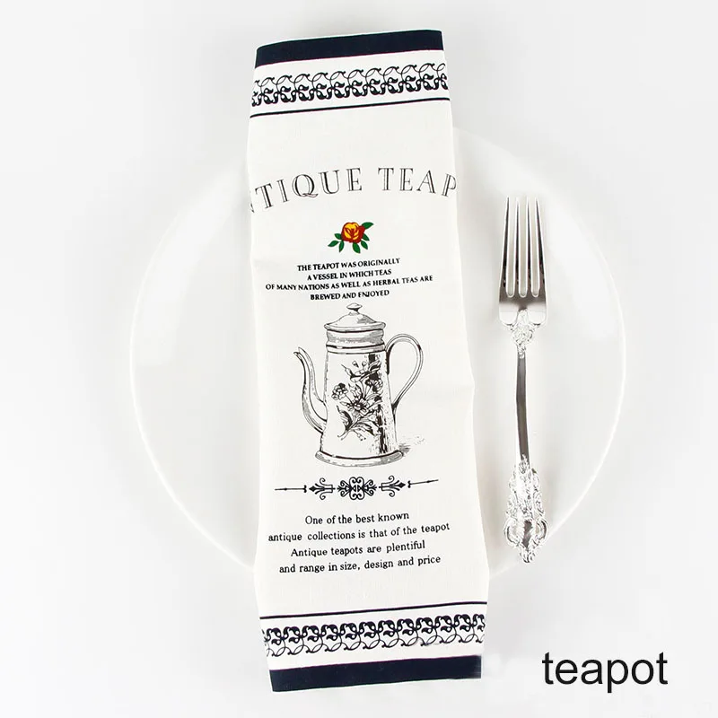 teapot Хлопковое белье европейский стиль диск чаша кухонная салфетка-подставка гаджеты декор стола подставки Нескользящая подставка обеденный стол коврик - Цвет: teapot