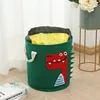 Storage Basket and Play Mat,Collapsible Cartoon Felt Bucket,Outdoor Toy Quick Storage Bag, Large Capacity Toy Storage for Kids