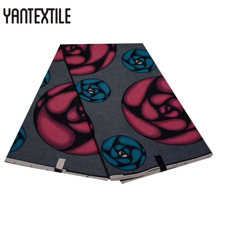 YANTEXTILE новая Анкара ткань Африканский Голландский Воск Принт Tissu Africain 3 ярдов настоящий воск Африканский батик ткань для свадебного платья - Цвет: 19030009