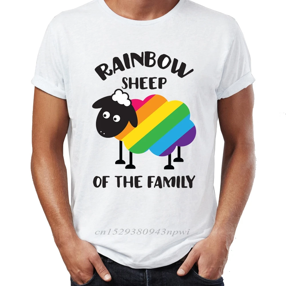 Фирменная Новинка Для мужчин футболки 100% хлопок глбт нетрадиционной Единорог