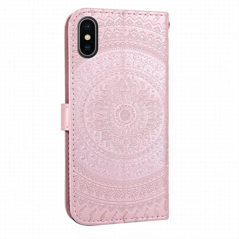 Чехол сумка с цветами для apple iPhone 11 Pro чехол рисунком мандалы 2019 X Xr XS Max 6 6S 7 8 Plus 5 SE