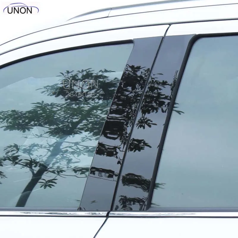 Для Mitsubishi Outlander 2014 2015 2016 2017 2018 2019 PC зеркальная отражающая панель B + C Колонка