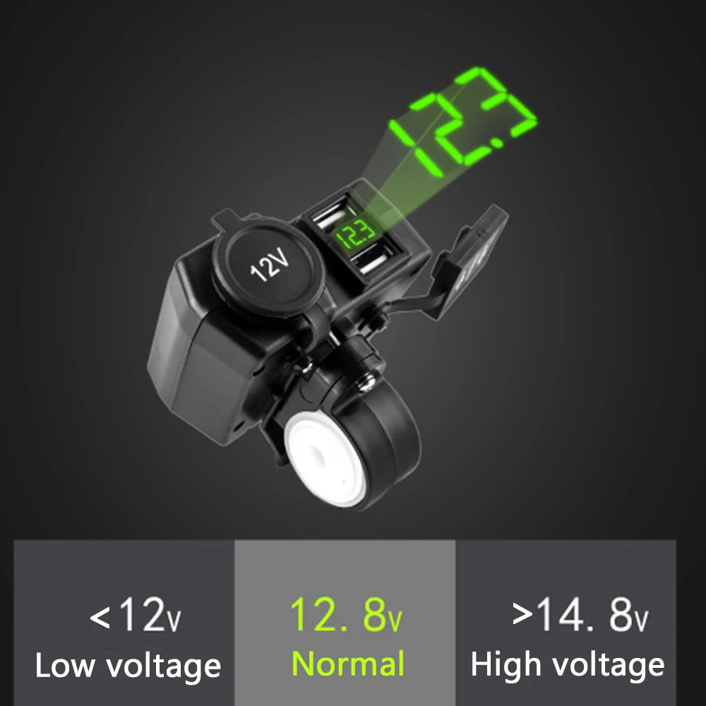 HOYOO Аксессуары для мотоциклов гнездо для автомобильного прикуривателя Мощность 5V 4.2A Dual USB Зарядное устройство 12 V-24 V для мотоцикла Harley Davidson
