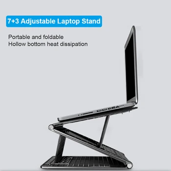 

Portable Notebook Support 7+3 Adjustable Laptop Stand Foldable Support Notebook Base Holder For Macbook Pro Air Cooling Pad