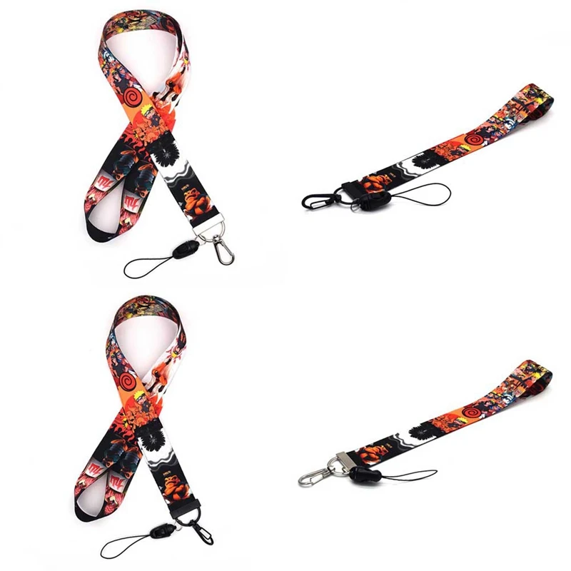 Naruto Mobile Phone Lanyard Keychain Lanyard Unisex Phone With Clip ID Cartoon License Gym Naruto Accessories