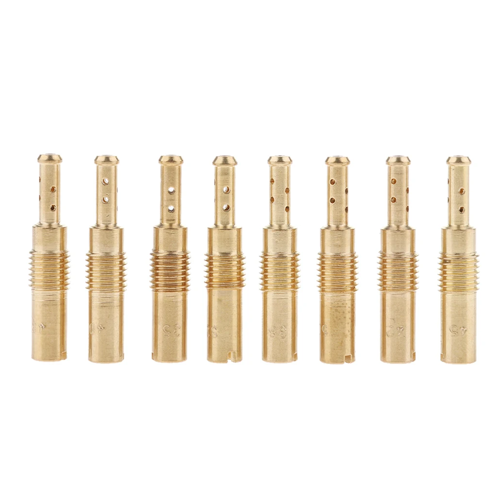 8pcs Motorcycle Slow/Pilot Jet Kit For PWK Keihin OKO CVK 32 35 38 40 42 45 48 50