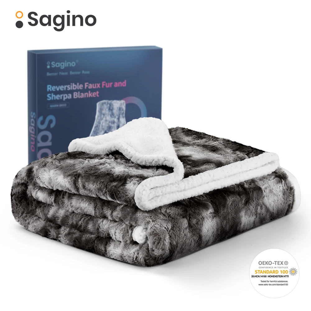Мягкое Флисовое одеяло Sagino BK03 теплое покрывало из искусственного меха