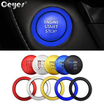 

Ceyes Car Accessories Engine Stickers Styling Start Stop Ring Auto Button Trim Cover Case For Lexus For Toyota Corolla C-HR Rav4