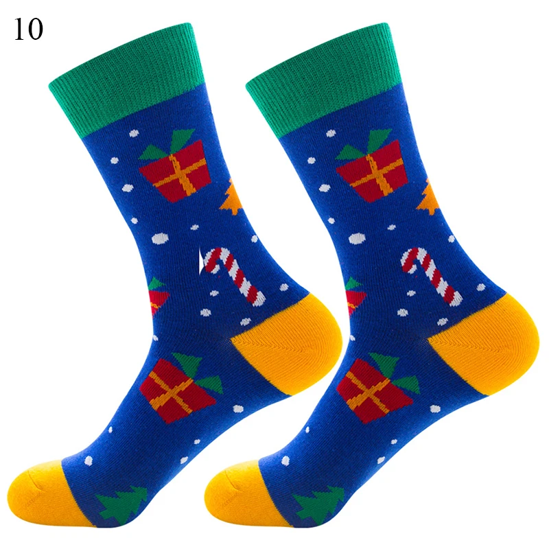 Cotton Christmas Socks Women Men Autumn Winter New Year Santa Claus Christmas Tree Snow Elk Socks Happy Gift New