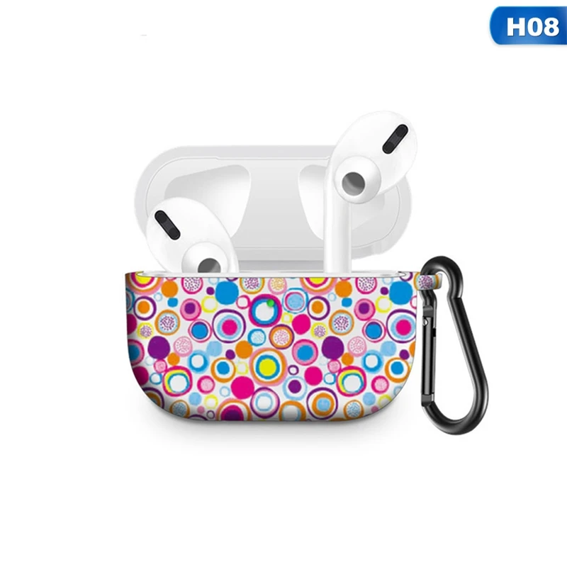 08 Чехол для AirPods Pro, мягкий силиконовый, разноцветный, с масляной печатью, камуфляжный, ТПУ, защитный чехол для Air Pods Pro, чехол, противоударный - Цвет: 08